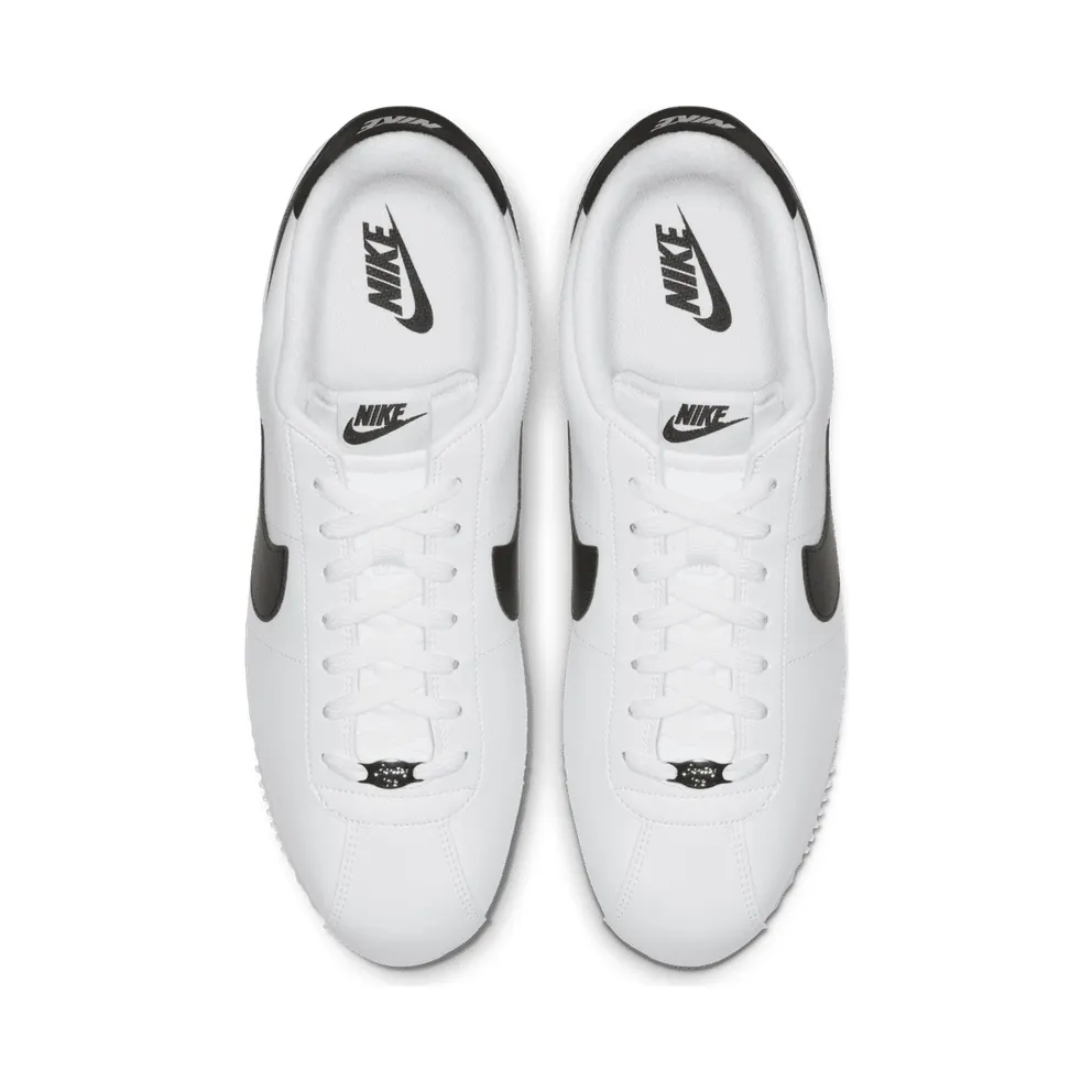 Nike Cortez Basic Leather White Black (2017) White/Metallic Silver-Black (819719-100)