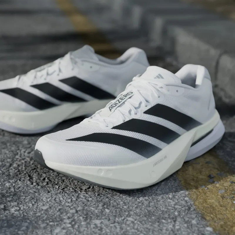 adidas Adizero Boston 13 Cloud White Core Black Dash Grey (JS4939)