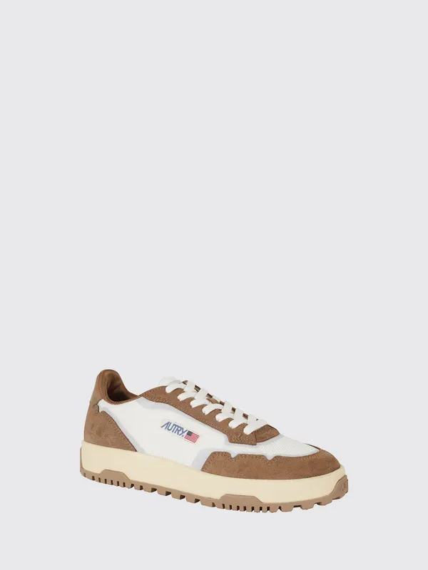 Autry Wildpace Low Leather and Mesh with Contrast Logo and Serrated Sole Brown (LDLMAK13)