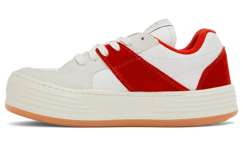 Palm Angels White & Red Snow Low-Top Sneakers (PWIA034S22LEA0010125) (3)