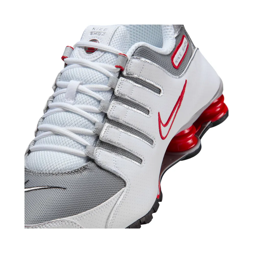 Nike Shox NZ White “Red Metallic Silver” (378341-104)