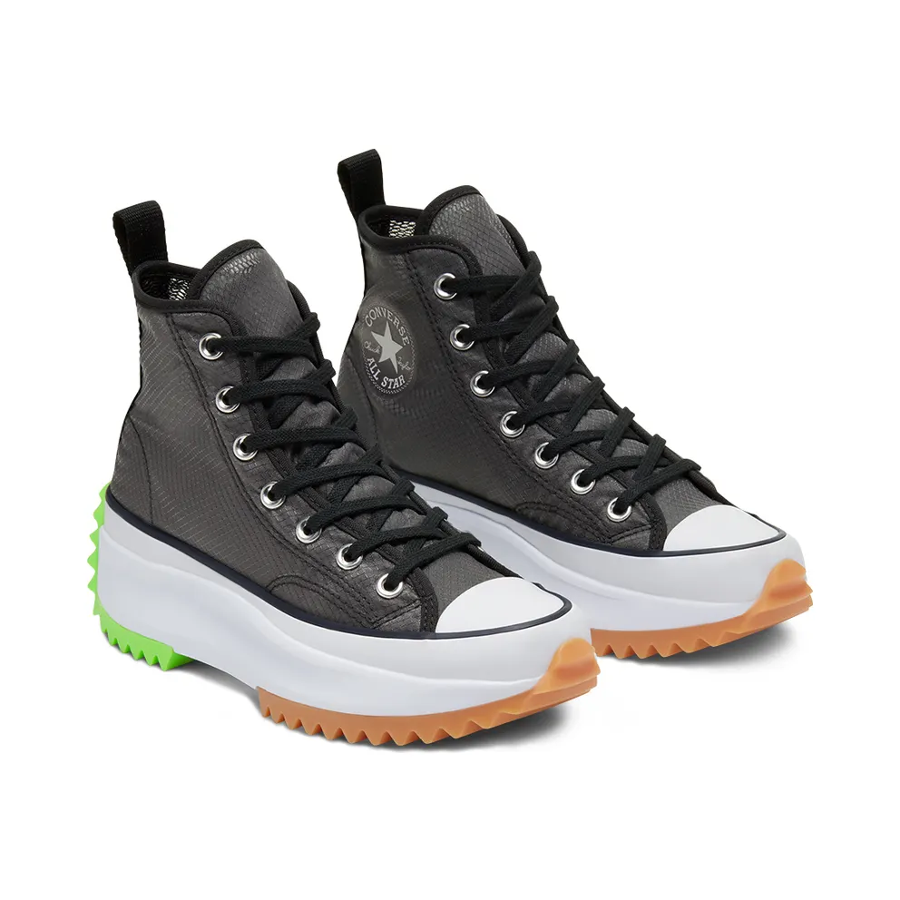 Converse Run Star Hike High Concrete Heat Black Black/White-Ghost Green (167852C)