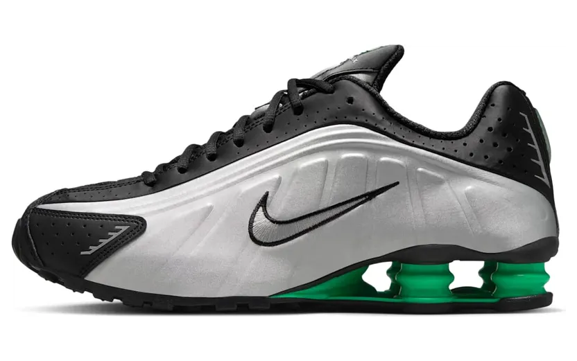 Nike Shox R4 Metallic Silver Green Shock (HQ1988-006)