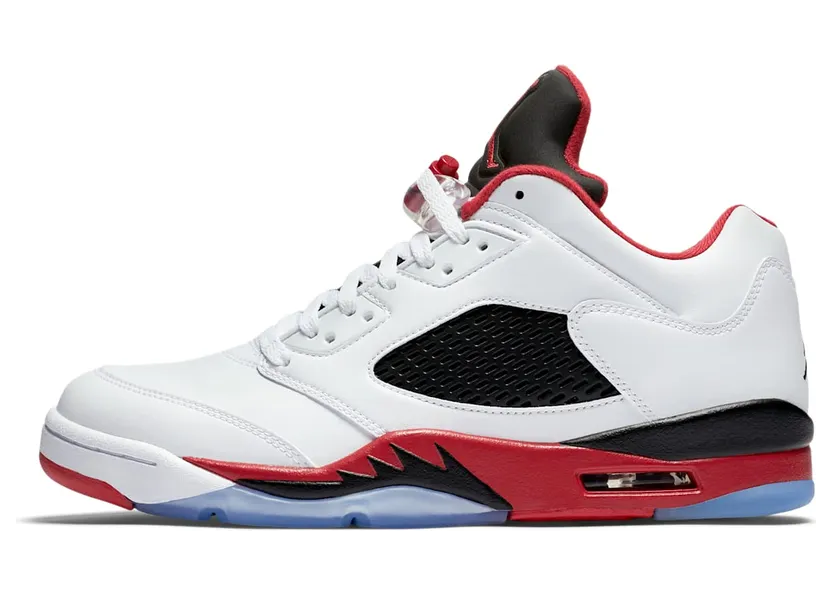 Air Jordan 5 Retro Low “White / Black / Fire Red” (819171-101)