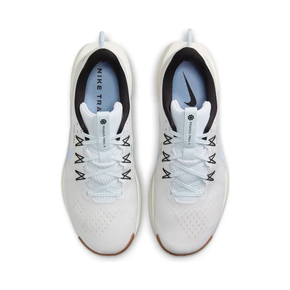 Nike React Pegasus Trail 5 White Metallic Silver Sail Blue Tint (DV3864-103)