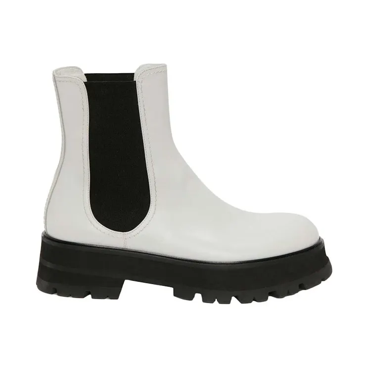 Alexander McQueen Rave Chelsea Boot White Black (700077WIC629360)