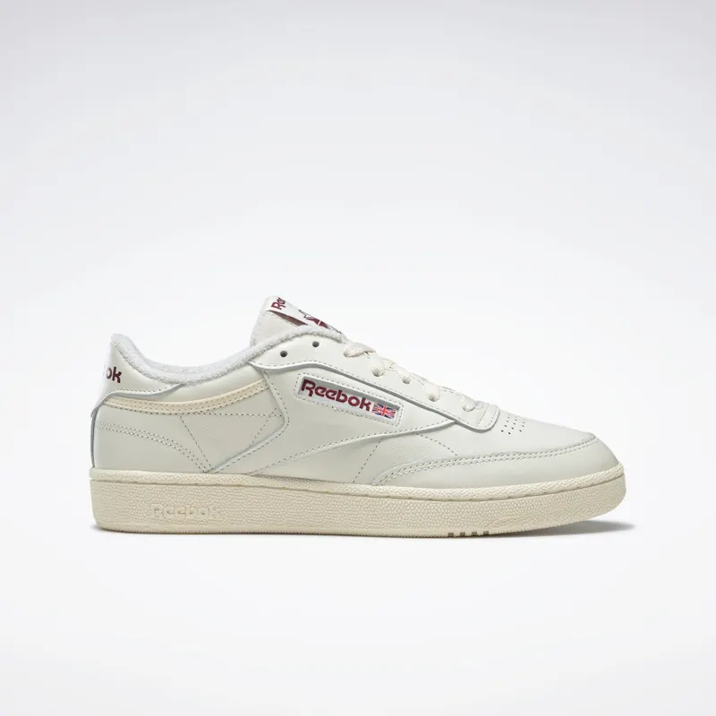 Reebok Club C 85 Classic White / Classic White / Collegiate Burgundy