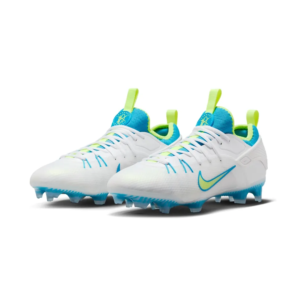 Nike Huarache 9 Elite Low LAX SE White Vivid Blue Volt (FV6147-100)