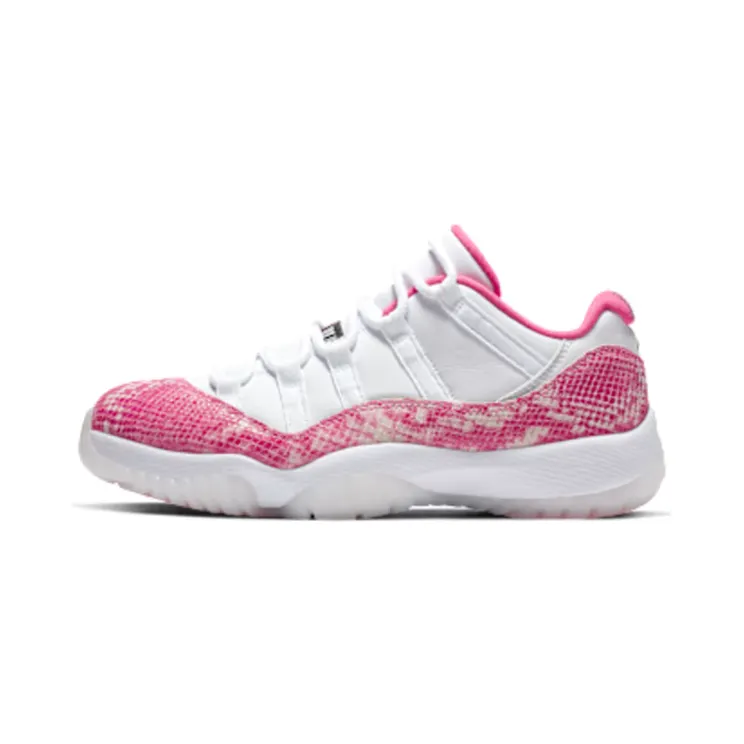 Jordan 11 Retro Low Pink Snakeskin (W) “White / Black / Watermelon” (AH7860-106)