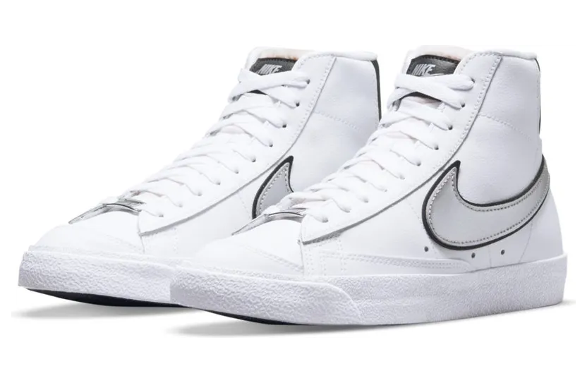 Nike Blazer Mid 77 Essential White Metallic Silver (W) (DH0070-100)