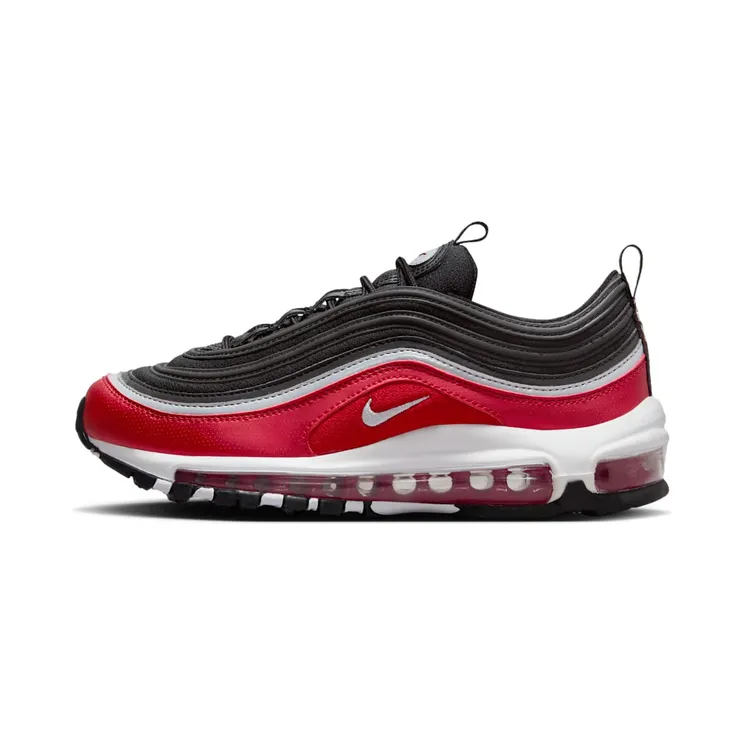 Nike Air Max 97 SE GS “Black / Varsity Red / White / Metallic Silver” (FB3245-001)