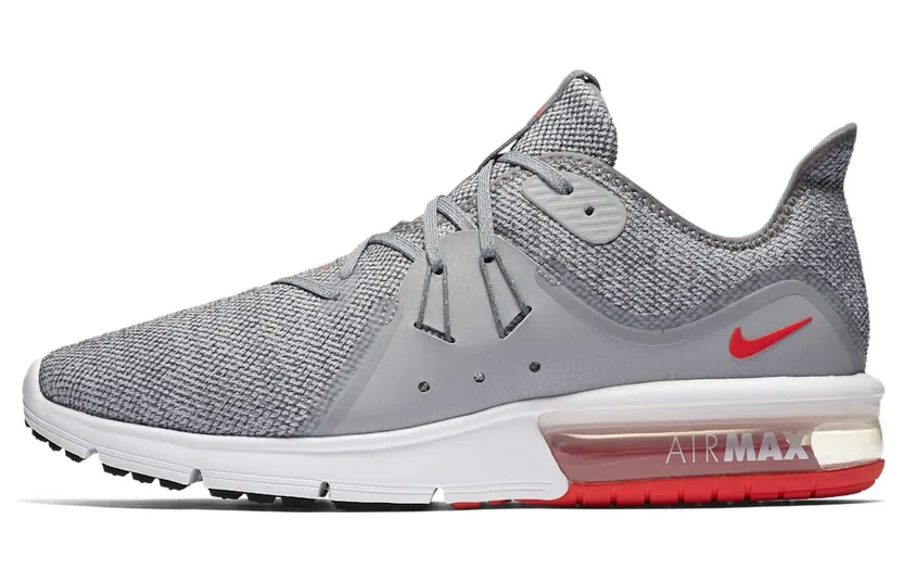 Nike Air Max Sequent 3 Cool Grey University Red