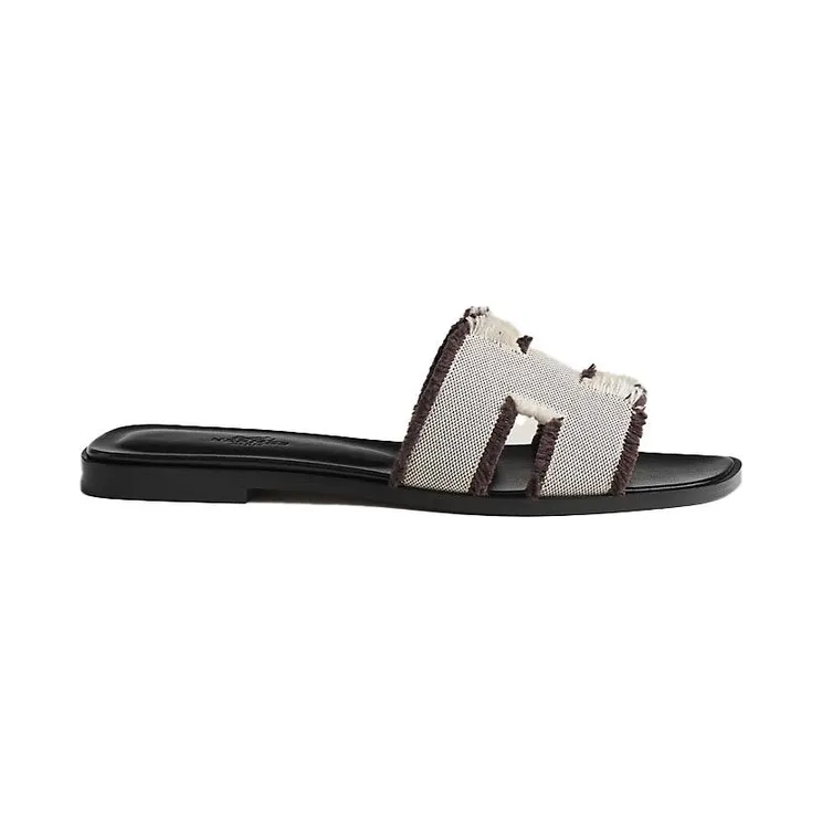 Hermes Oran Sandal Prunoir Canvas (H231095Z)