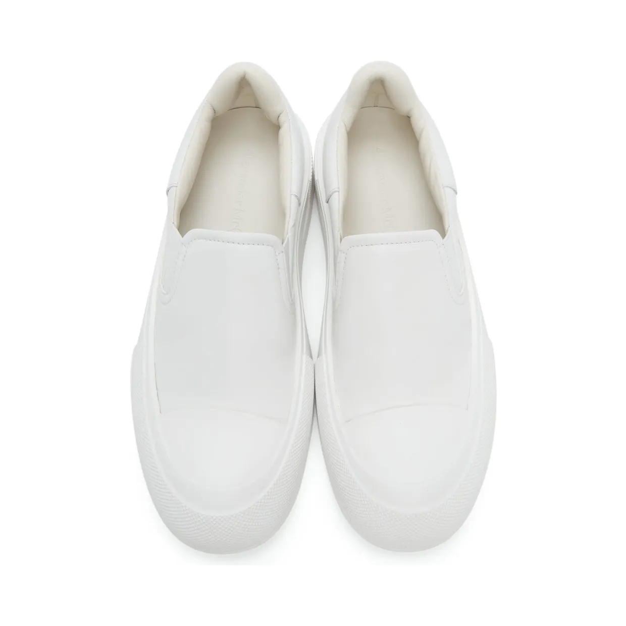 Alexander McQueen White Deck Skate Plimsoll Sneakers (654592WHZT8) (5)