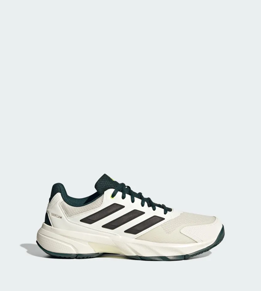 Adidas Courtjam Control 3 Tennis Off White / Silver Metallic / Aurora Ivy (JH5135)