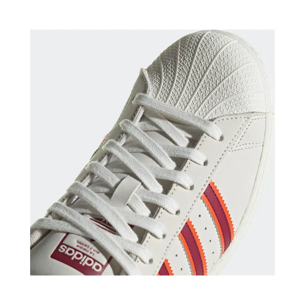 Adidas Superstar Cloud White / Legacy Burgundy / Semi Impact Orange (HQ8867)