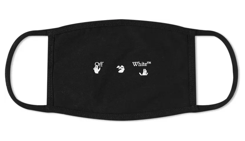 OFF-WHITE New Logo Face Mask Black/White (OMRG001E20FAB0011001)