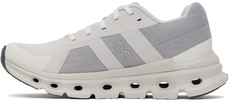 On Grey & White Cloudrunner Sneakers (46.99015)