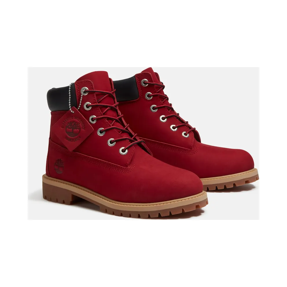 Timberland 6″ Premium Waterproof Boot Red Nubuck Black (TB0A2CTG-AET)