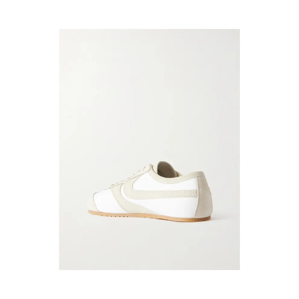 Dries Van Noten Suede-Trimmed Leather White (261-021725-0117)