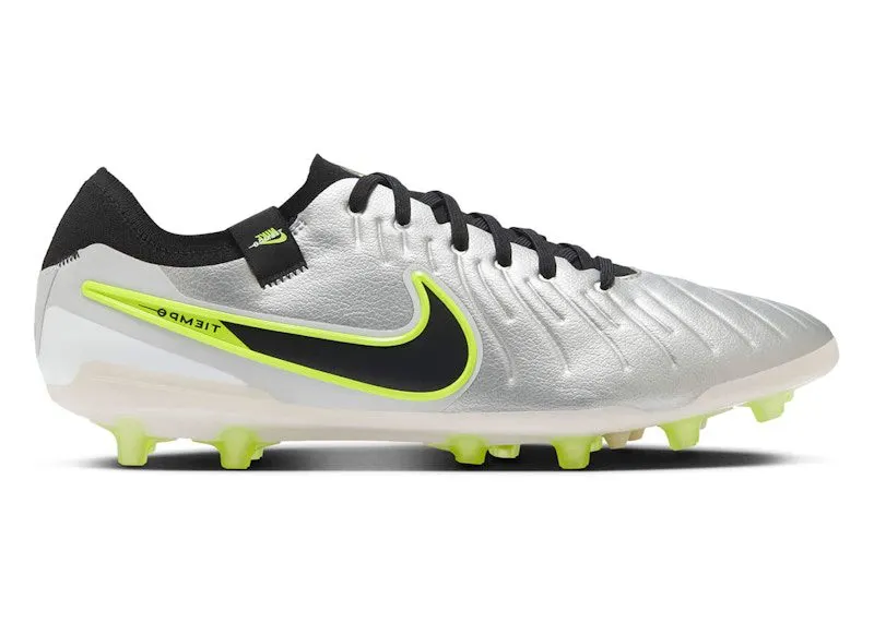 Nike Tiempo Legend 10 Pro AG Metallic Silver Volt Black (DV4334-001)