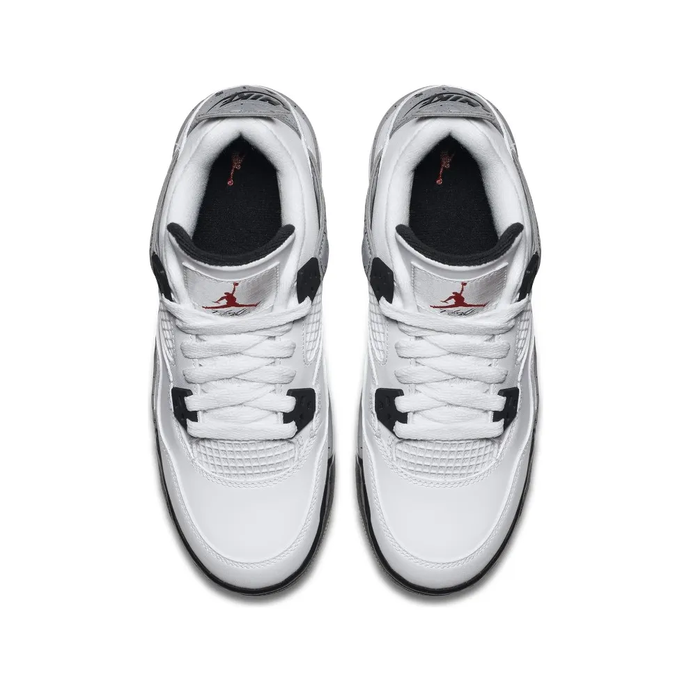 Jordan 4 Retro White Cement 2016 (GS) White/Fire Red-Black-Tech Grey (836016-192)
