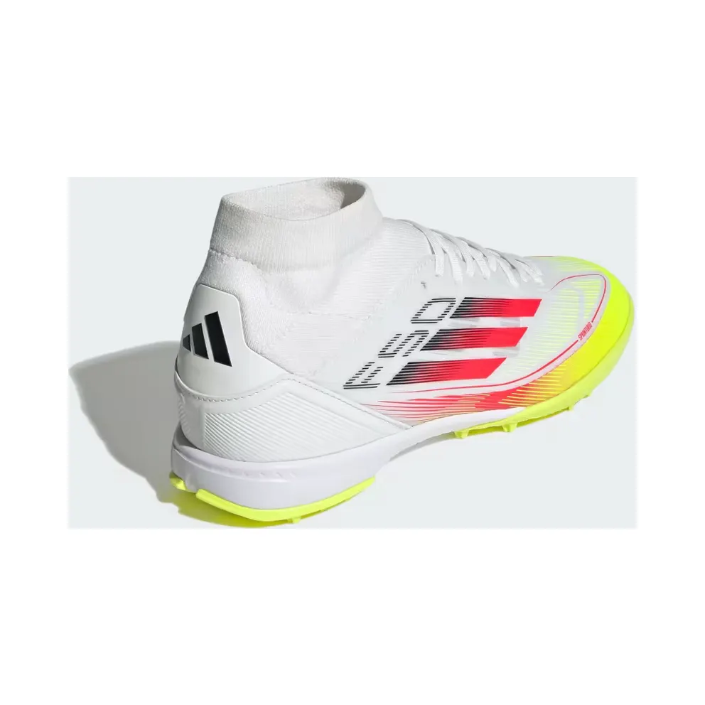 adidas F50 League Mid Turf Boots “Cloud White / Lucid Red / Solar Yellow” (IH3864)