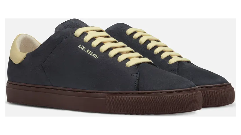 Axel Arigato Clean 90 Sneaker “Dark Blue,Light Yellow” (F4623001) (2)