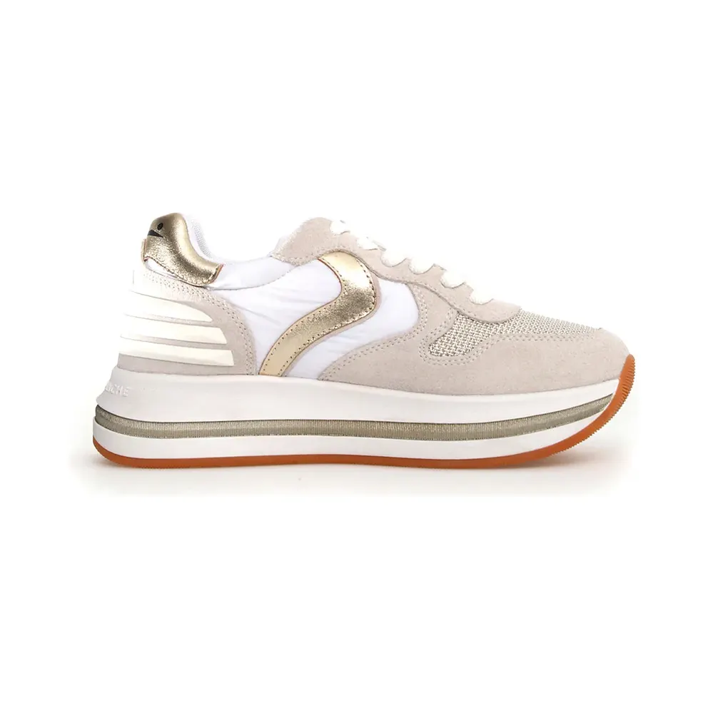 Voile Blanche – Suede and technical fabric Merry Power. – Women – Shoes – Beige (2018794-04-1B30)