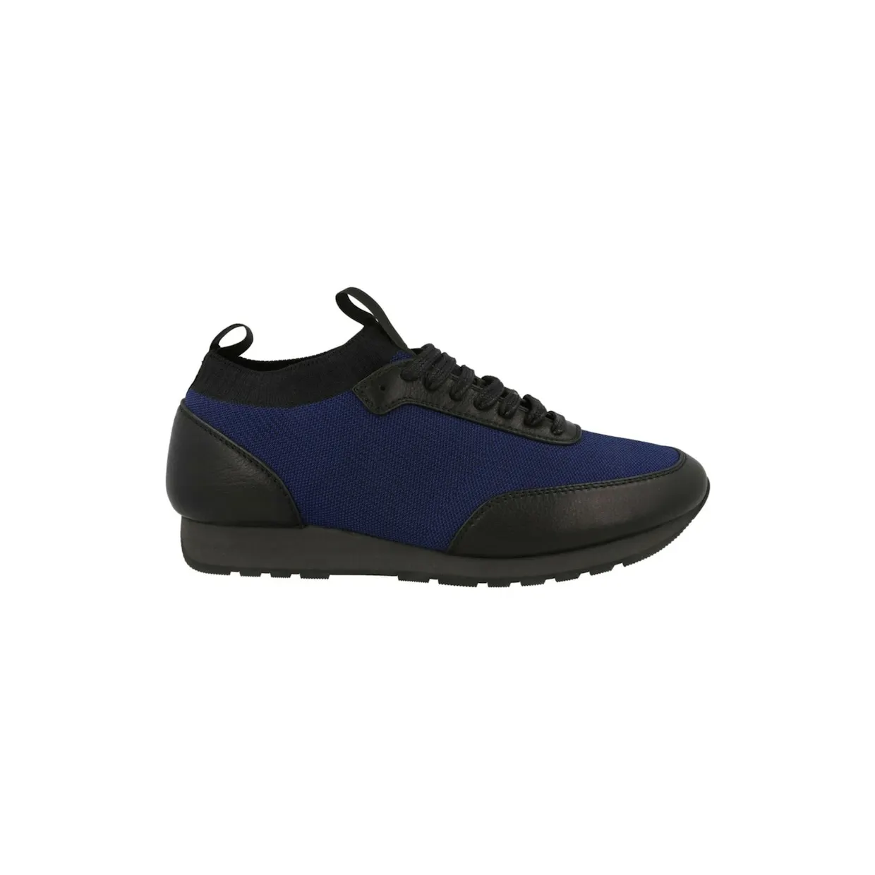 Brioni Mesh Sock-Collar Runner Sneakers Bluette Black (QHL10L-O9714-4810)