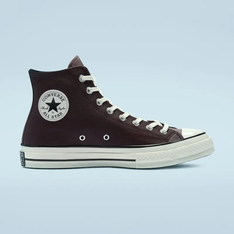 Converse Chuck 70 Leather High ‘Colorblock – Black Currant’ Black Currant/Noble Grey/Egret (169580C)