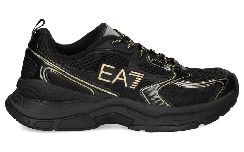 Ea7 Emporio Armani Predator low-top mesh sneakers met logo – Zwart (X8X249)