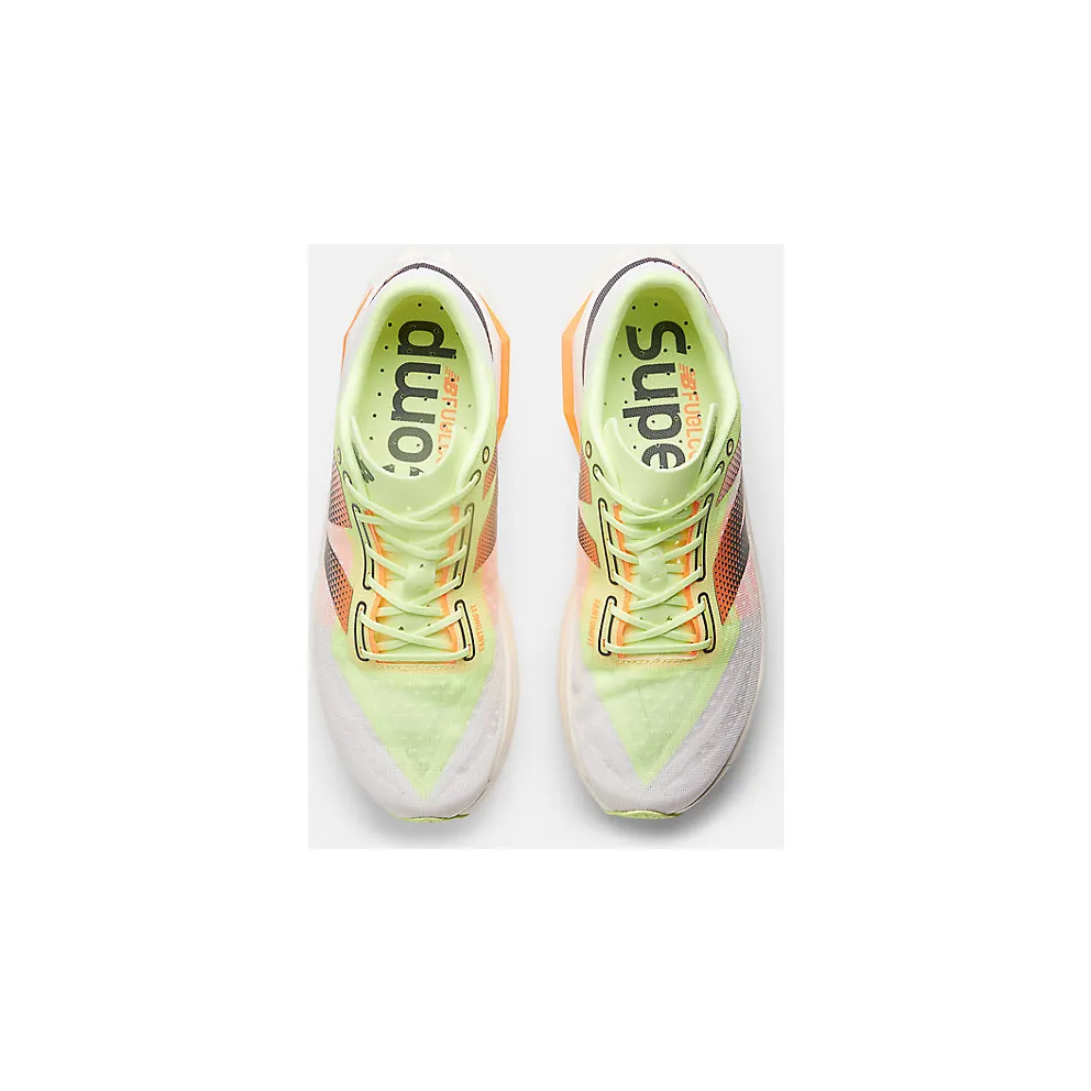 New Balance FuelCell SuperComp Elite v4 White Bleached Lime Glo Hot Mango (MRCELLA4)