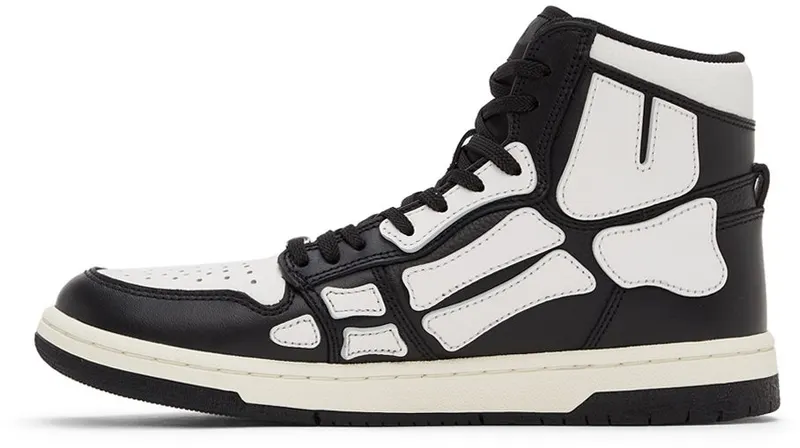 AMIRI Skel Top Hi Black Black White (PS22MFS002004)