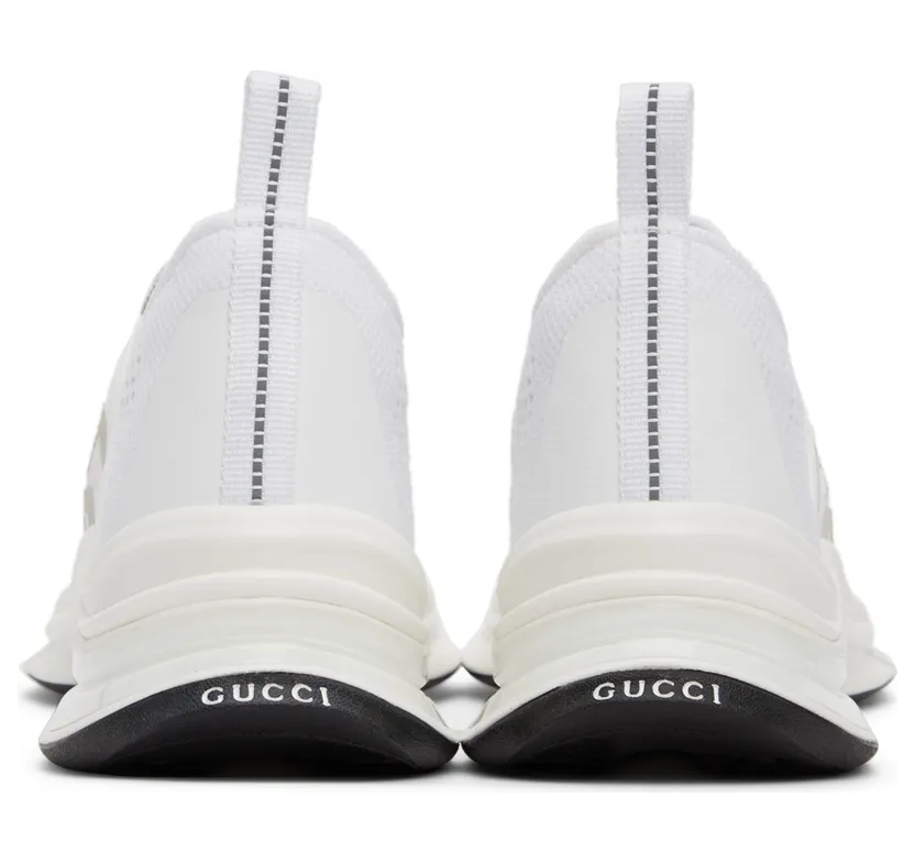 Gucci White Run Low-Top Sneakers (680893 USM10) (4)