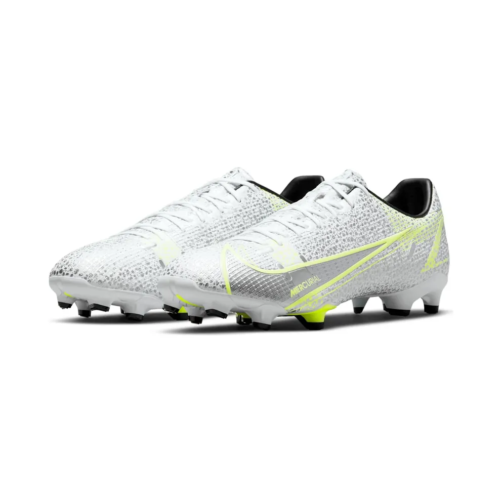 Nike Mercurial Vapor 14 Academy FG MG “White / Metallic Silver / Volt / Black” (CU5691-107)