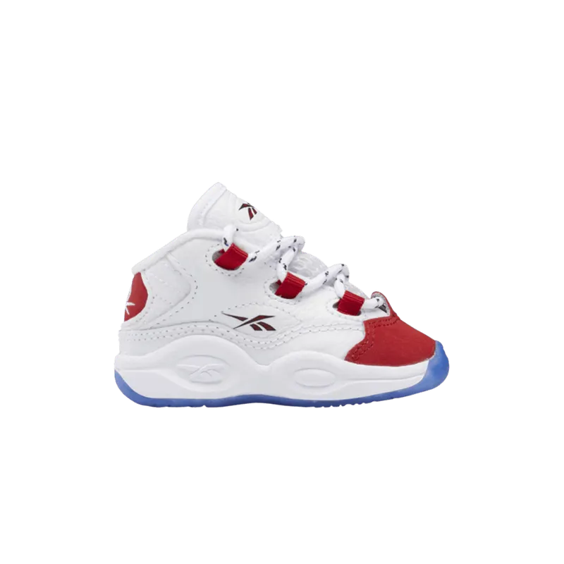 Reebok Question Mid Red Toe 25th Anniversary (TD) White/White-Red (Other Brands Reebok)