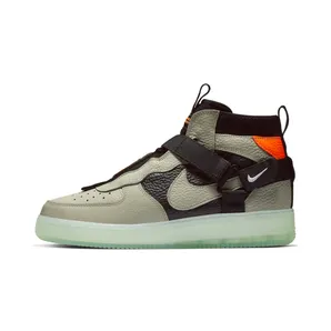 Nike Air Force 1 Utility Mid “Spruce Fog / Frosted Spruce / Total Orange / Black” (AQ9758-300)