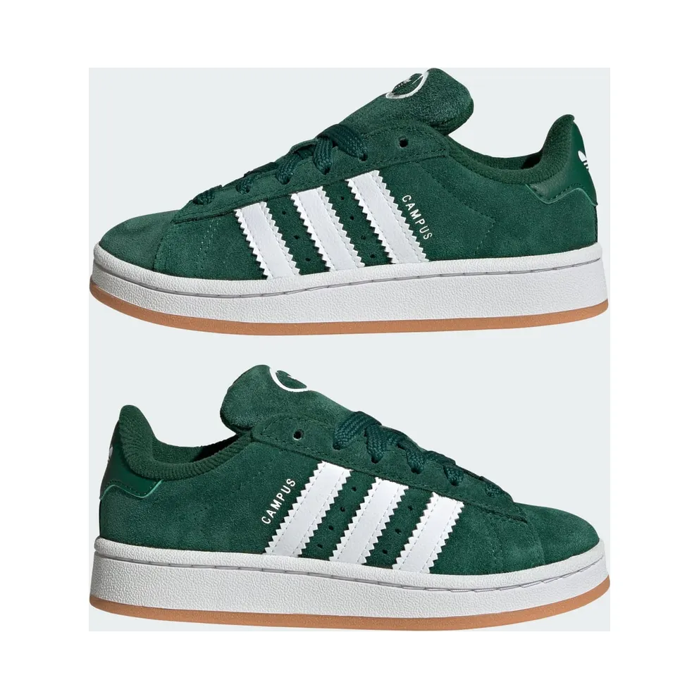 adidas Campus 00s Elastic Lace Kids Dark Green / Cloud White / Gum (JI4332)