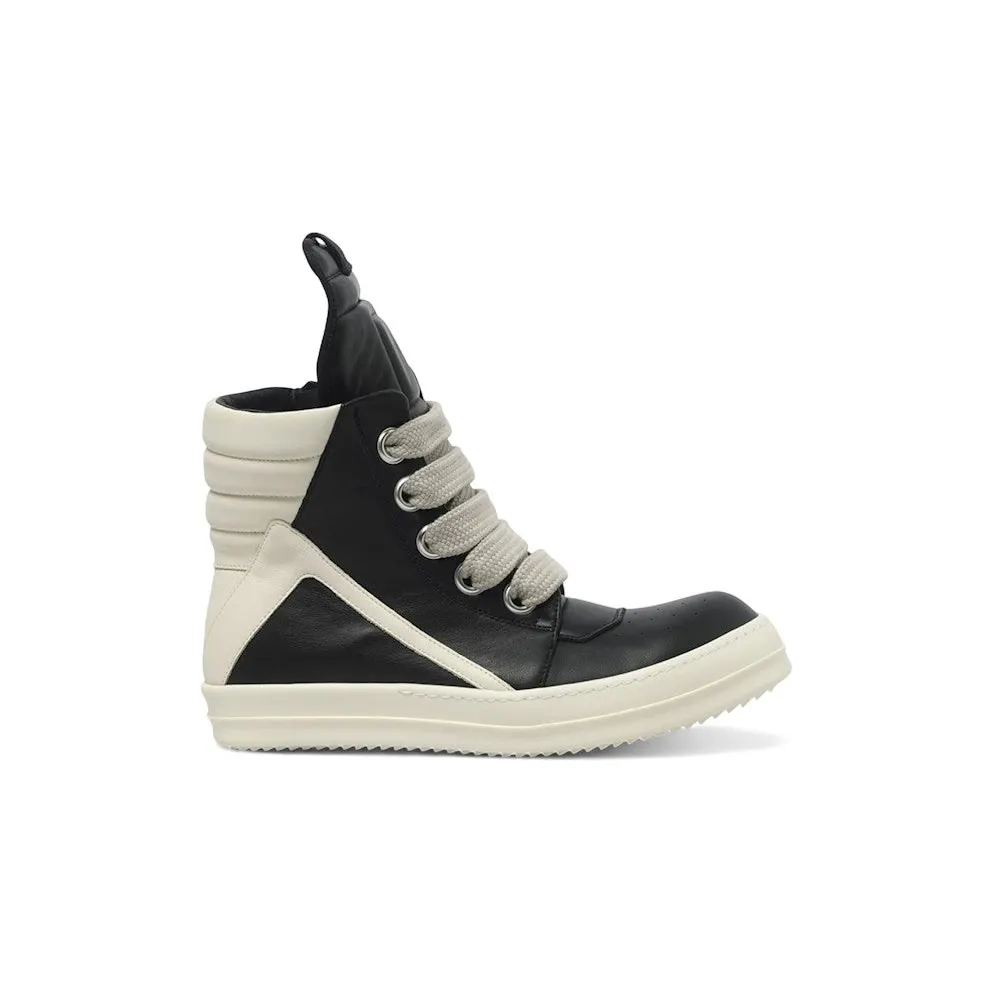 Rick Owens Concordians Jumbo Laced Geobasket Black Milk (RU02E1898 LCOW2 911)