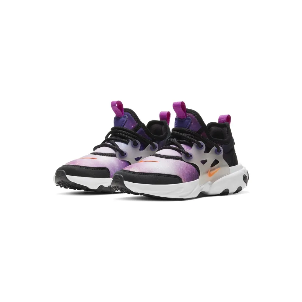Nike React Presto Galaxy (PS) Black/Court Purple-Blue Fury-Total Orange (CW3074-002)