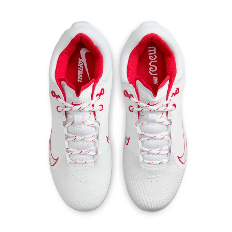 Nike Hyperdiamond 4 Elite White Pure Platinum University Red (FZ0923-104)