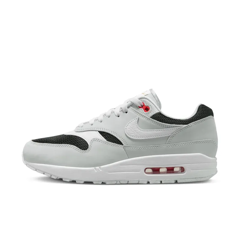 Nike Air Max 1 Premium Pure Platinum/Black/Sport Red/White (FD9081-001)