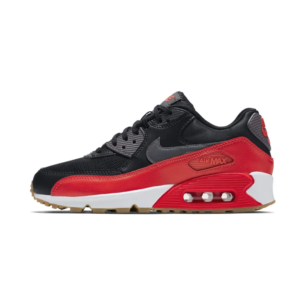 Nike Air Max 90 Crimson Bright (W) Black/Dark Grey/Bright Crimson (616730-025)