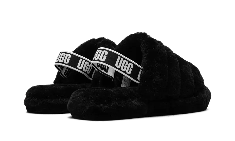 Ugg Fluff Yeah Slide GS “Black” (1098494K-BLK)