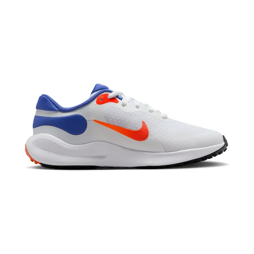 Nike Revolution 7 White Astronomy Blue Total Orange Team Orange (FB7689-102)