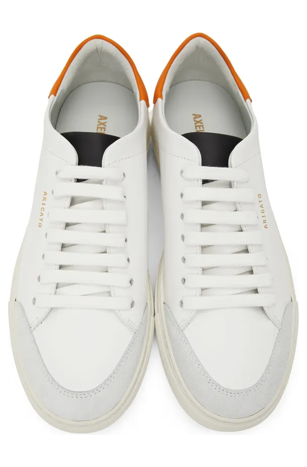 Axel Arigato White & Orange Clean 90 Triple Sneakers (28487) (5)