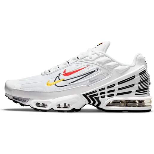 Nike TN Air Max Plus 3 Multi Swoosh White (2021) “White / Black / Team Orange / University Gold” (DN6993-100)