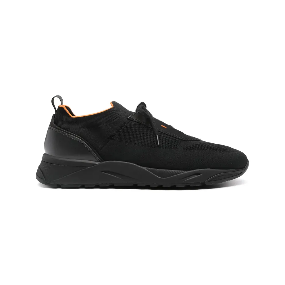 Santoni Stretch Knit “Black” (MBIO21601NERN HODN01)