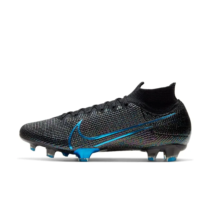 Nike Mercurial Superfly 7 Elite FG Black Laser Blue Black/Black-Anthracite-Laser Blue (AQ4174-049)